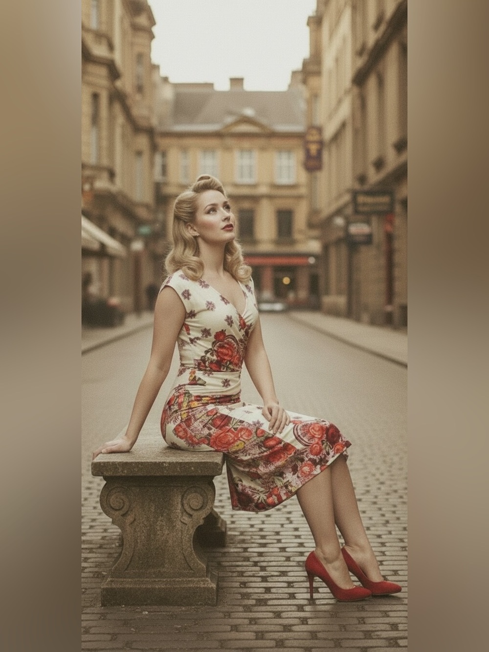 🍄HOST PICK🍄 Vintage Jean Paul Gaultier Soleil Dress, Floral Ivory, Size L, EUC